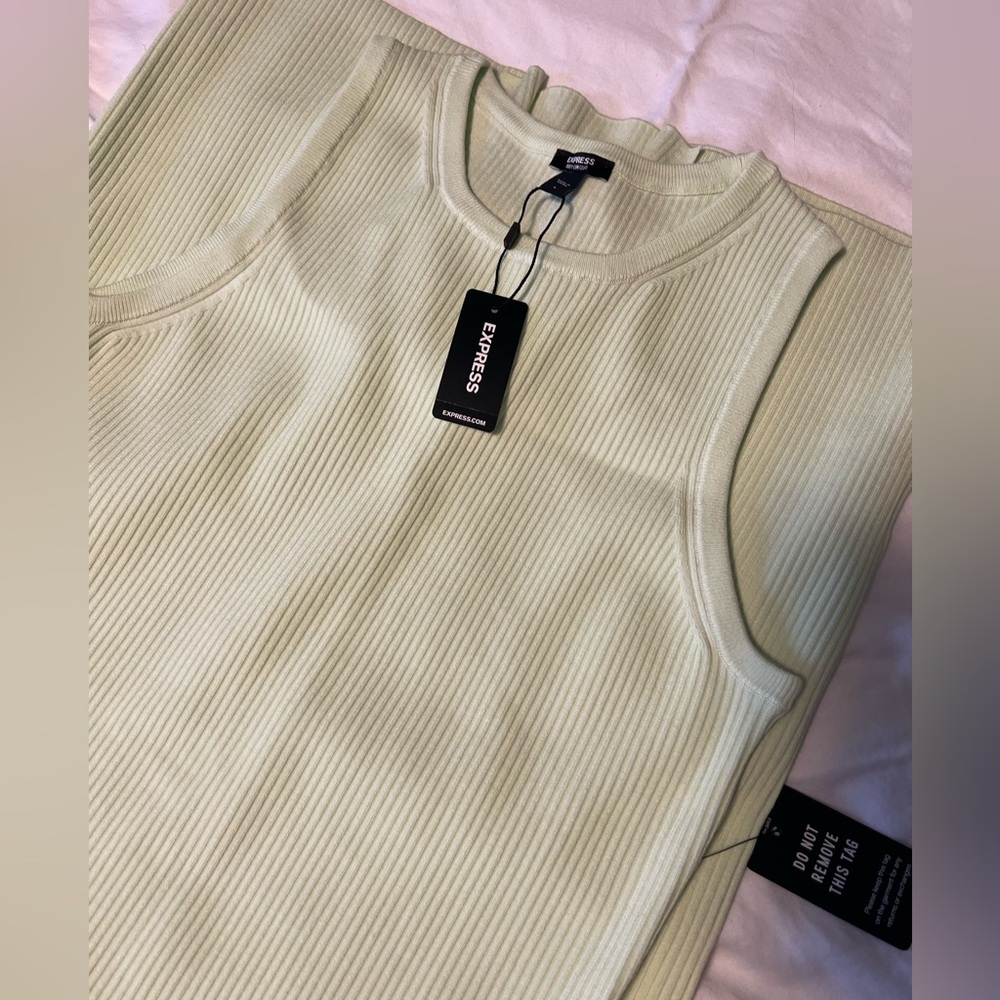 NWT Express Ribbed Tank Bodycon Midi Dress